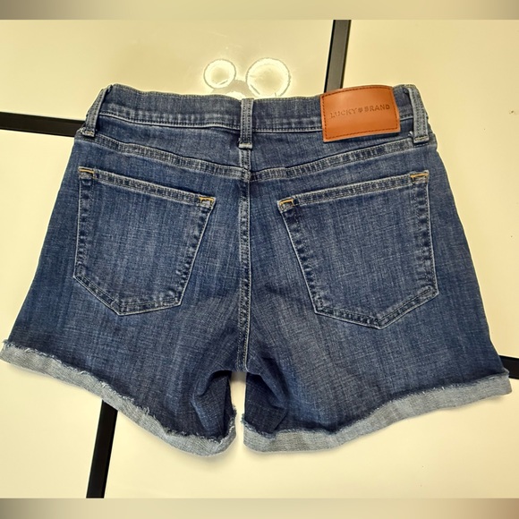 Lucky Brand Ava Mid-Rise Denim Cut-Off Shorts - Size 4/27 - Picture 2 of 13